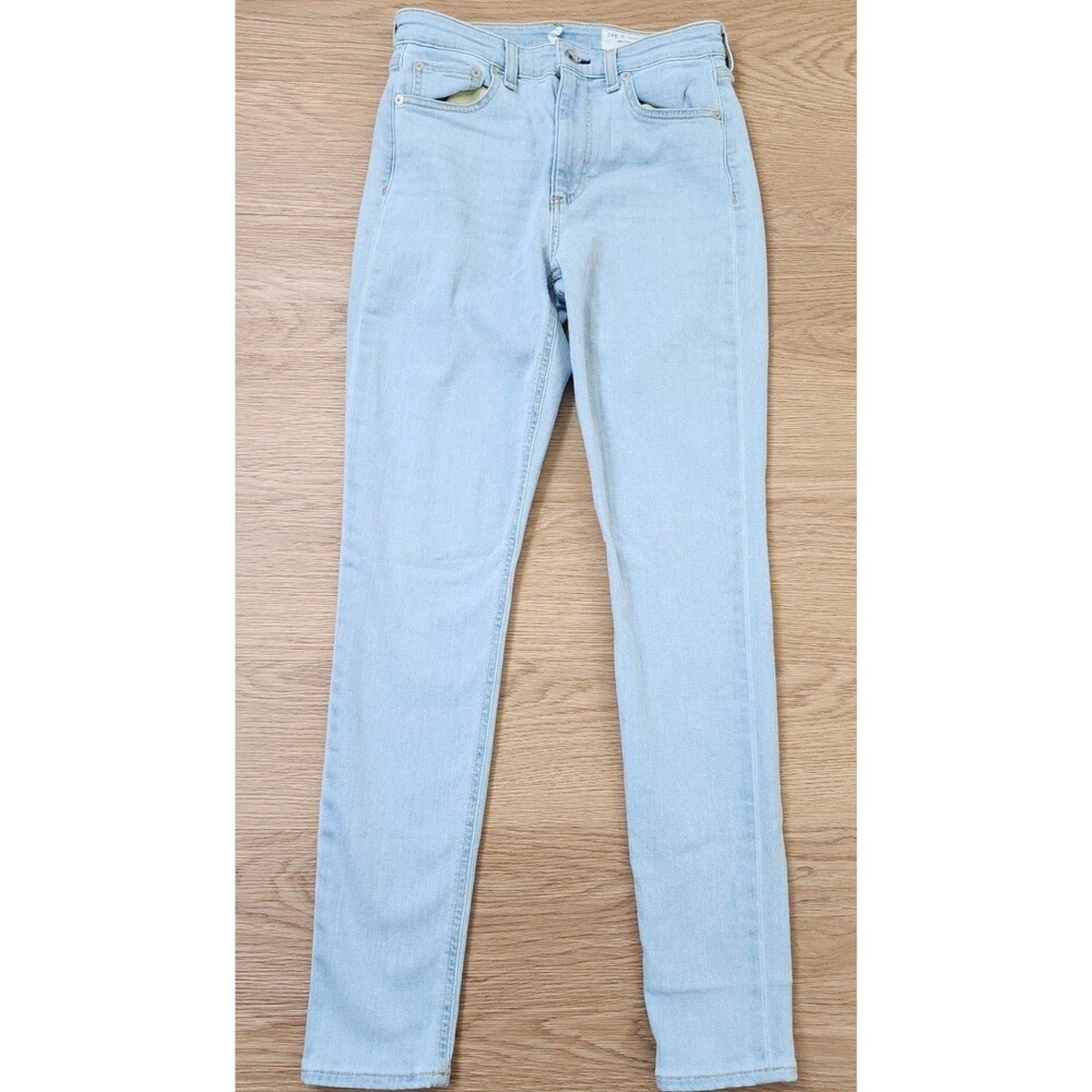 Rag & Bone Nina High Rise Ankle Skinny Jeans Size 26x29 Light Wash Blue Denim